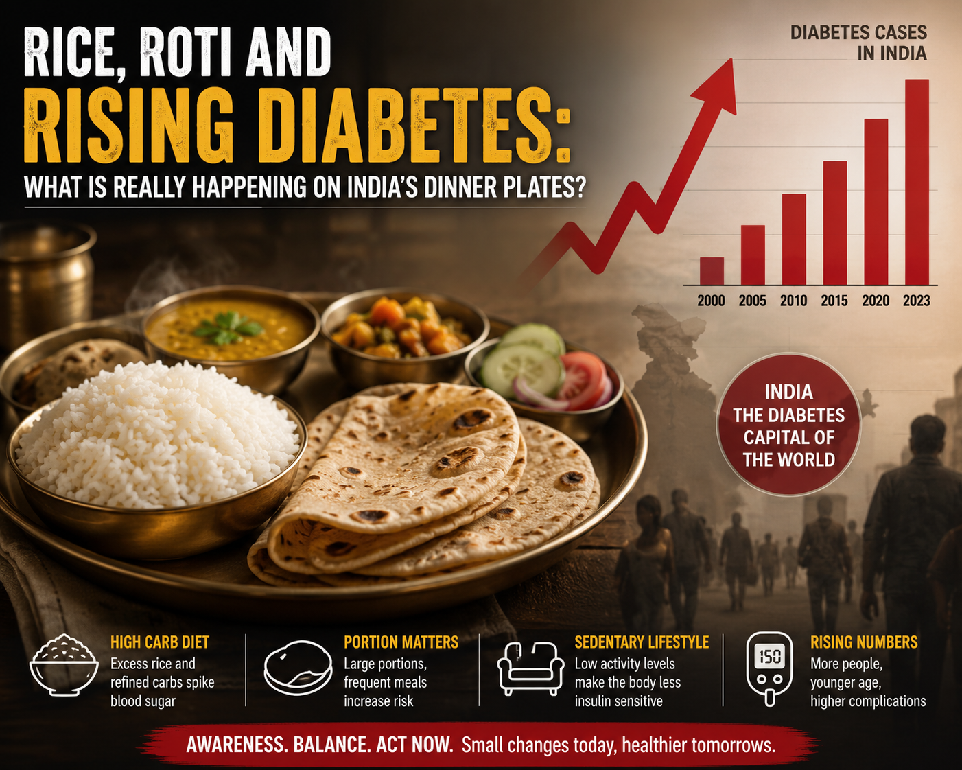 India diabetes rice roti diet