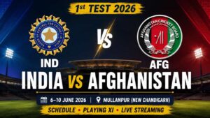 India Afghanistan series June 2026